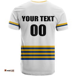custom personalised and number eels nrl t shirt 2023 simple white style