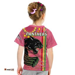 panthers rugby t shirt the mountain men aboriginal art dynamic pink version