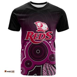 custom personalised and number super rugby queensland reds t shirt