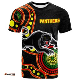 panthers t shirt aboriginal dot painting