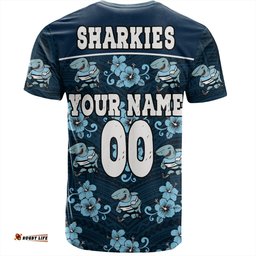 Amazing Aussie Cronulla-Sutherland Sharks T-Shirt - Sharkies With Maori Patterns T-Shirt