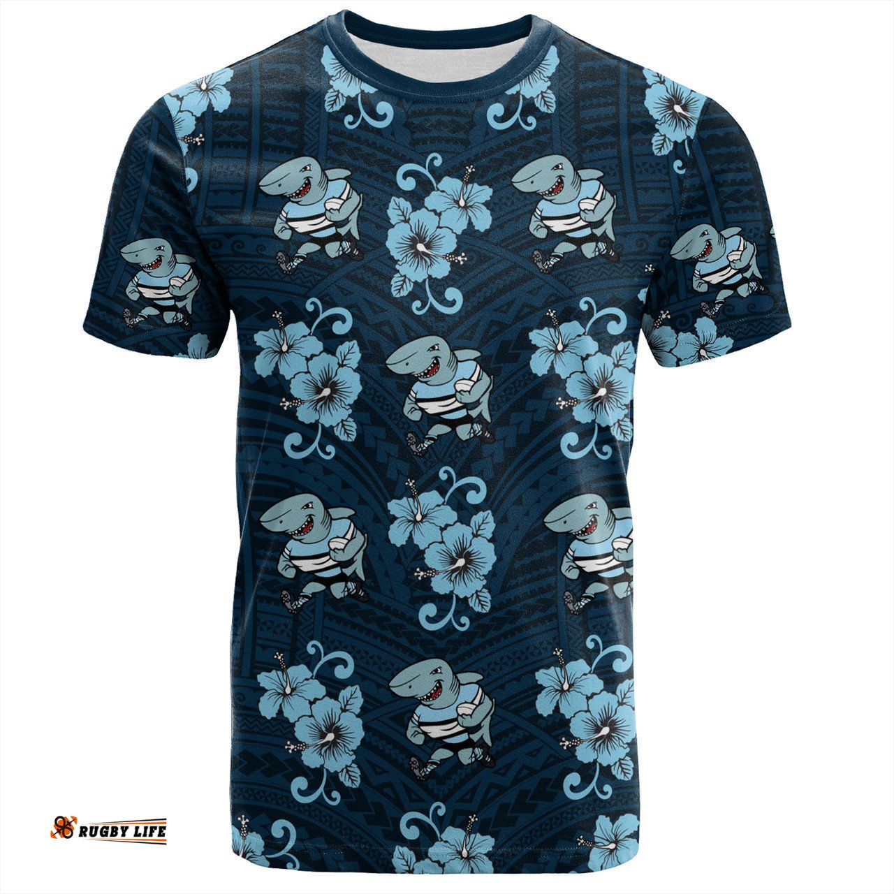 Amazing Aussie Cronulla-Sutherland Sharks T-Shirt - Sharkies With Maori Patterns T-Shirt
