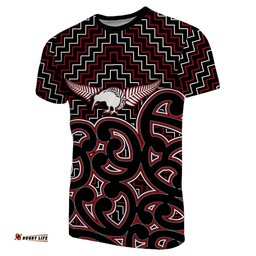 new zealand t shirt maori graphic tee patterns red