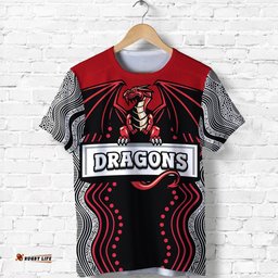 custom personalised dragons t shirt st. george aboriginal sport style ver.2