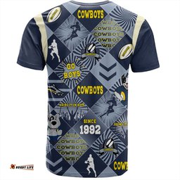 Amazing Aussie North Queensland Cowboys T-Shirt - Argyle Patterns Style Tough Fan Rugby For Life