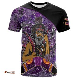 custom personalised australian boomerang t shirt indigenous australia purple graceful