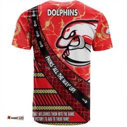 Amazing Aussie Redcliffe Dolphins T-Shirt - Theme Song For Rugby With Sporty Style