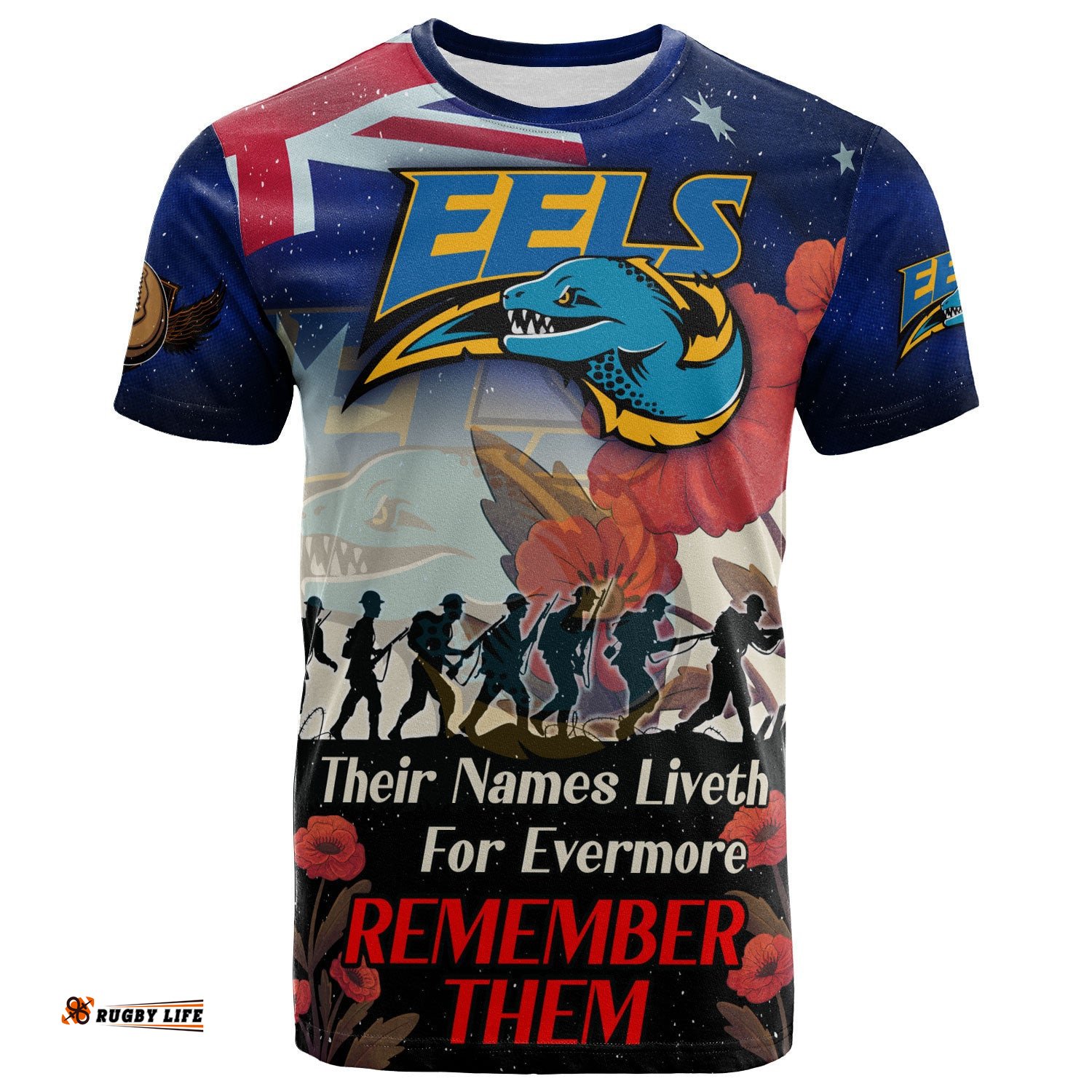 eels rugby t shirt custom remember them red poppy flowers t shirtAmazing Aussie