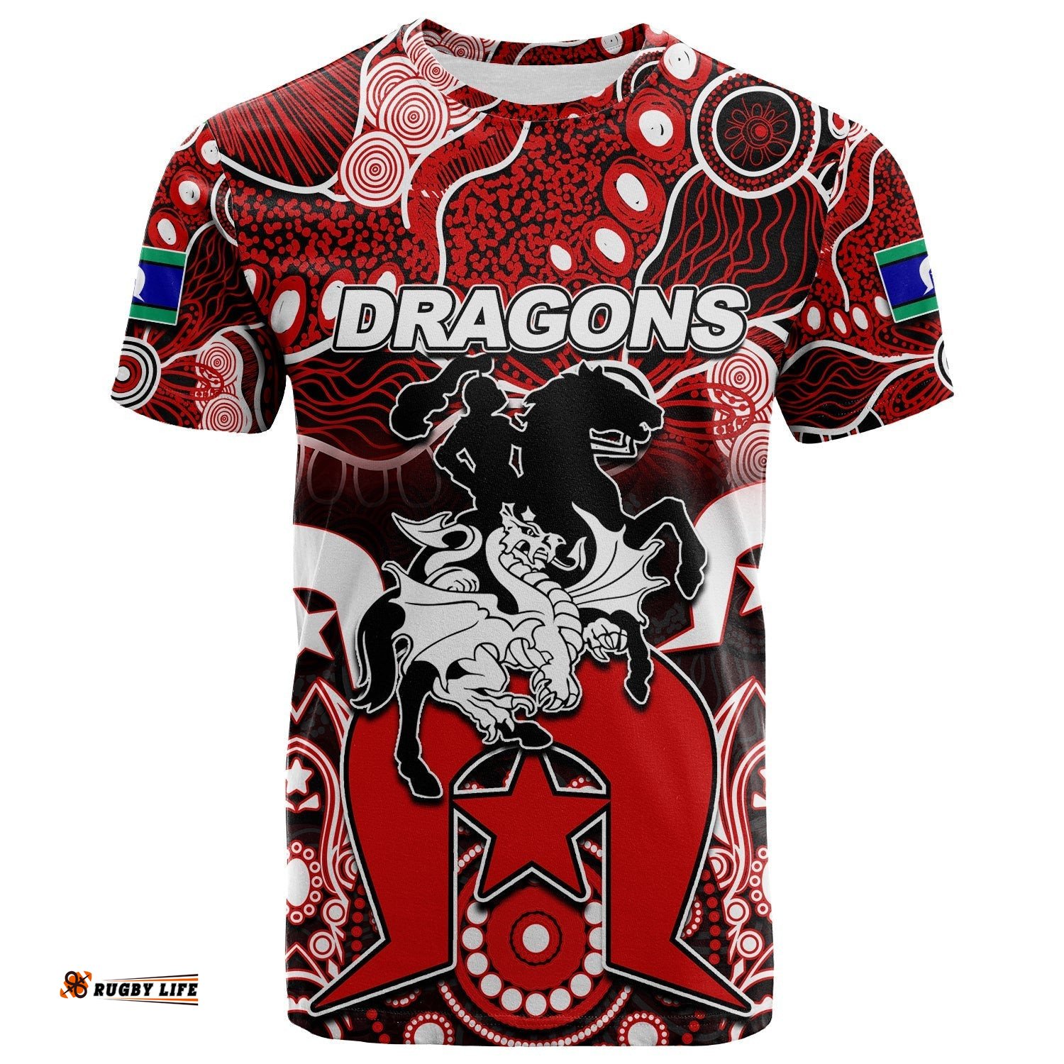 custom personalised dragons torres strait islanders mix aboriginal t shirt