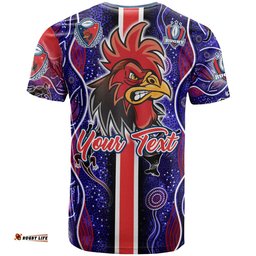 roosters rugby t shirt custom roosters rugby ball aboriginal indigenous sport style t shirt
