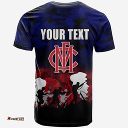 custom personalised afl anzac day t shirt demons army style