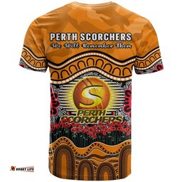 perth scorchers cricket anzac t shirt poppy aboriginal camouflage