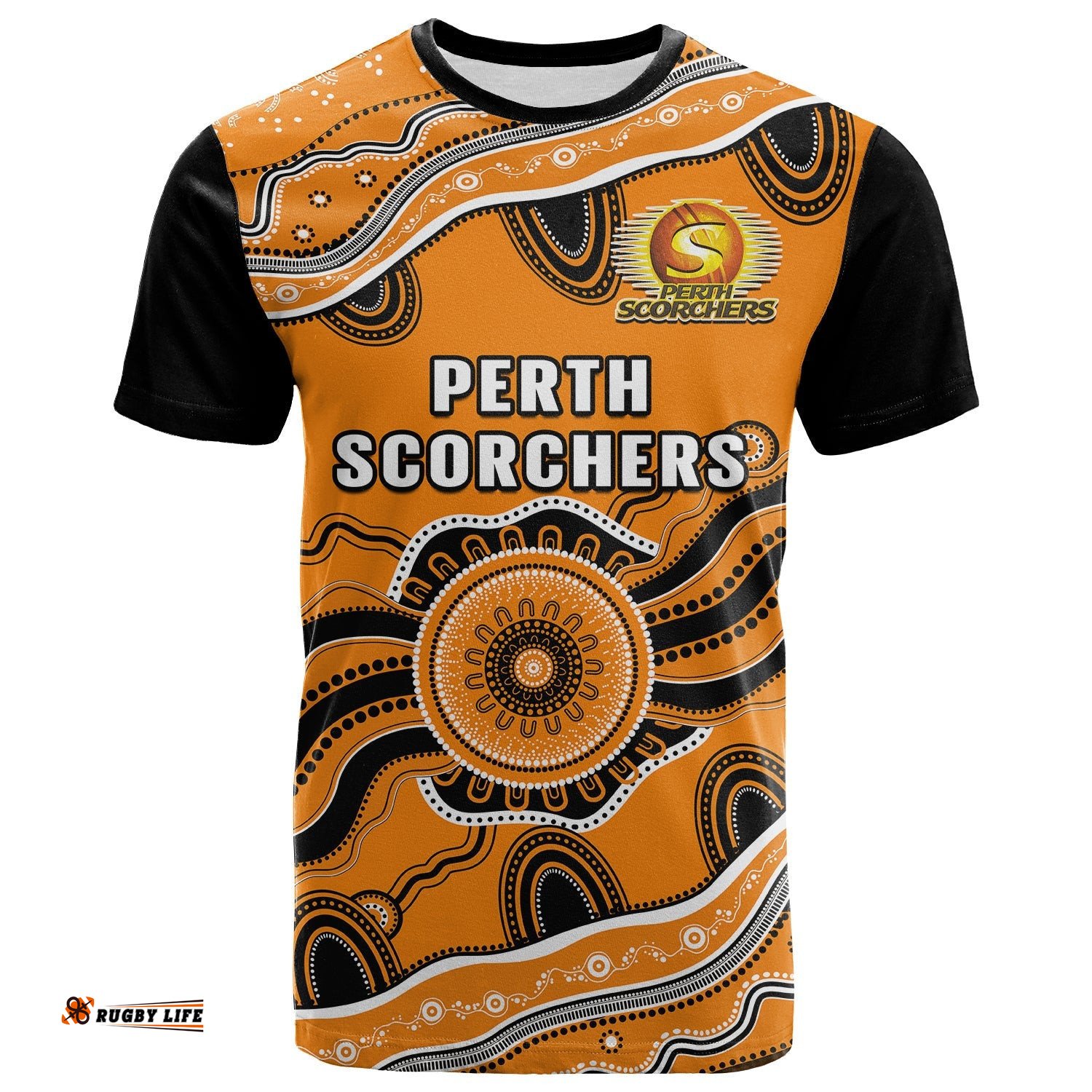 perth scorchers cricket t shirt aboriginal painting