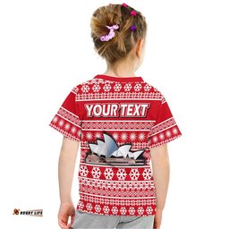 custom personalised australian sydney opera house christmas vibe with aboriginal dot painting style t shirt