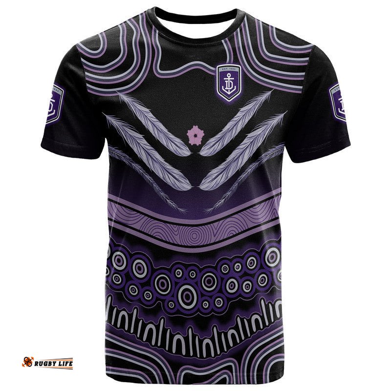 custom personalised and number fremantle dockers t shirt freo indigenous style
