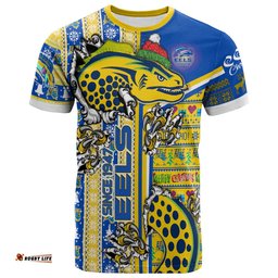 eels rugby christmas t shirt custom scratch super eels snowflakes personalized name and number t shirtAmazing Aussie
