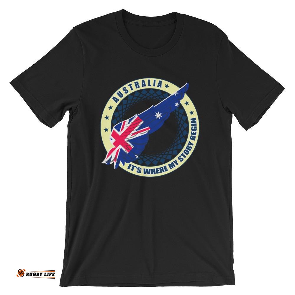 t shirt aus flag t shirt wings unisex