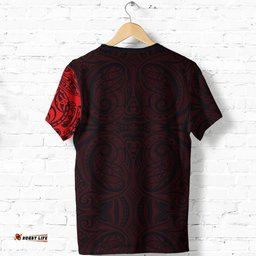 maori warrior tattoo t shirt red customized