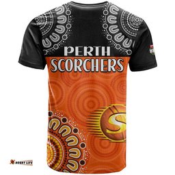 perth scorchers cricket t shirt aboriginal double boomerang