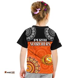 perth scorchers cricket t shirt aboriginal double boomerang