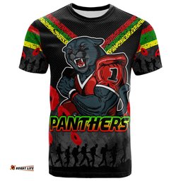 panthers rugby t shirt custom anzac day panthers t shirt