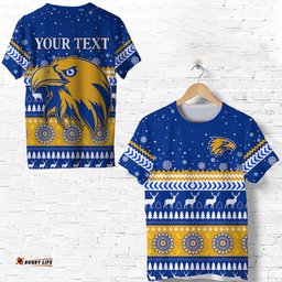 custom personalised eagles christmas t shirt indigenous west coast