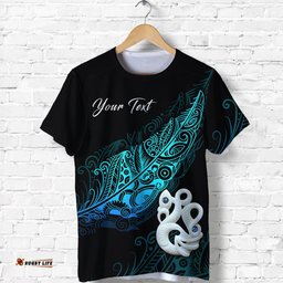 custom personalised aotearoa t shirt fern mix manaia matau