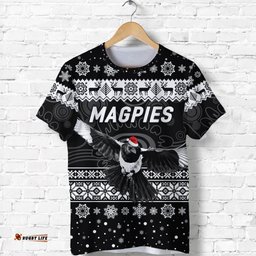 custom personalised collingwood magpies t shirt christmas simple style