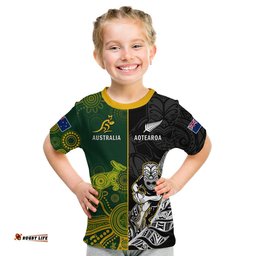 custom personalised australia rugby mix aotearoa rugby t shirt wallabies all black special version