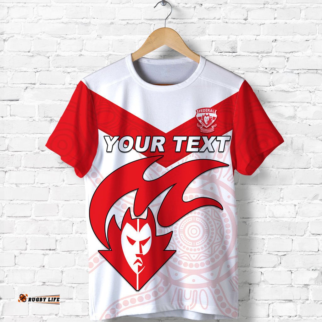 custom personalised federal demons football t shirt indigenous impressive