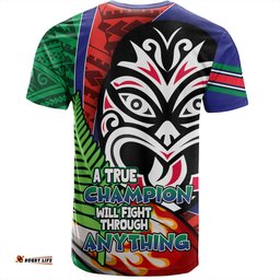 Amazing Aussie New Zealand Warriors Grand Final T-Shirt - A True Champion Will Fight Through Anything With Polynesian Patterns