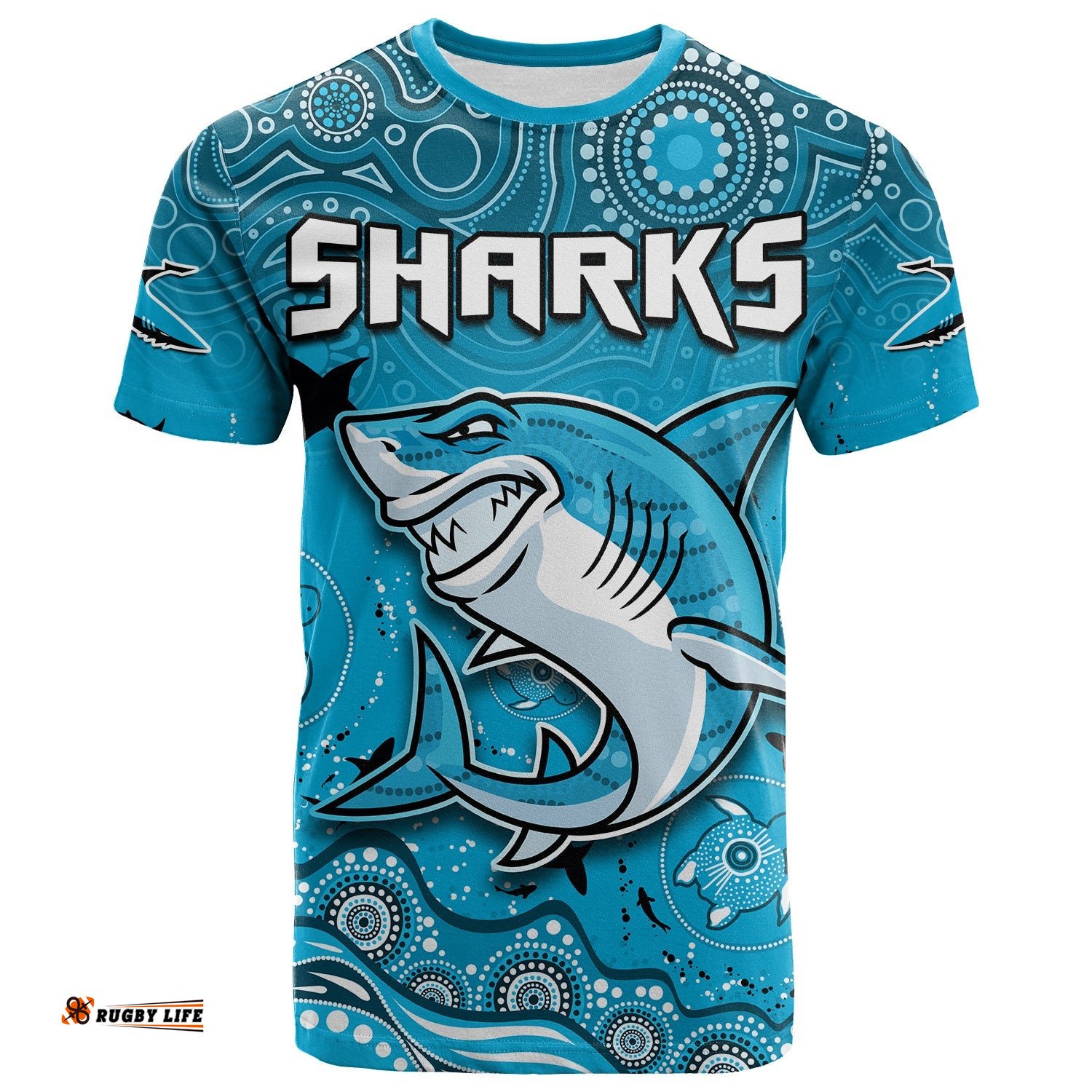 sharks rugby t shirt go sharkies aboriginal special version