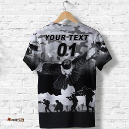 custom personalised collingwood magpies anzac t shirt simple style