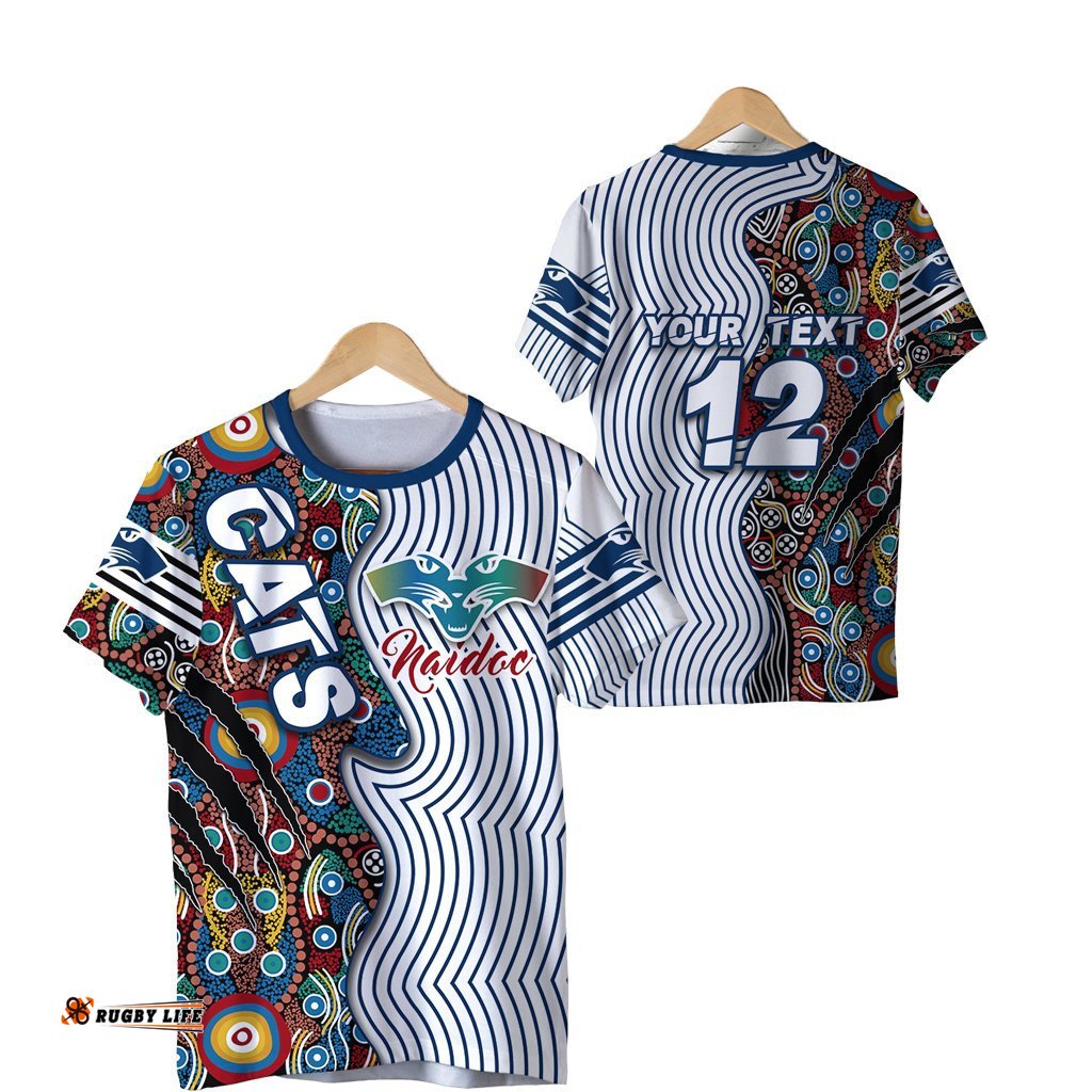 custom personalised geelong naidoc naidoc week t shirt cats indigenous version special
