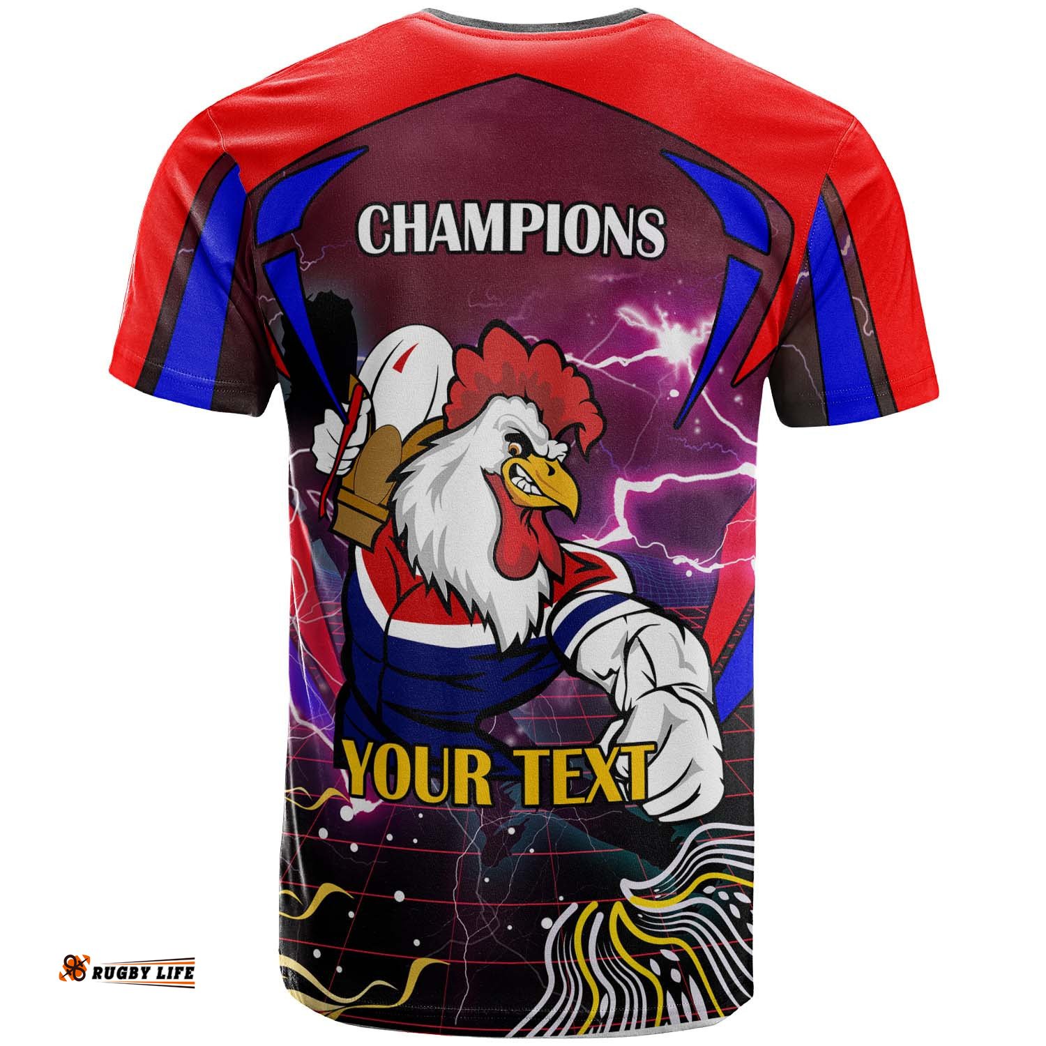 roosters rugby t shirt custom final series champions roosters rugby league player and number t shirt