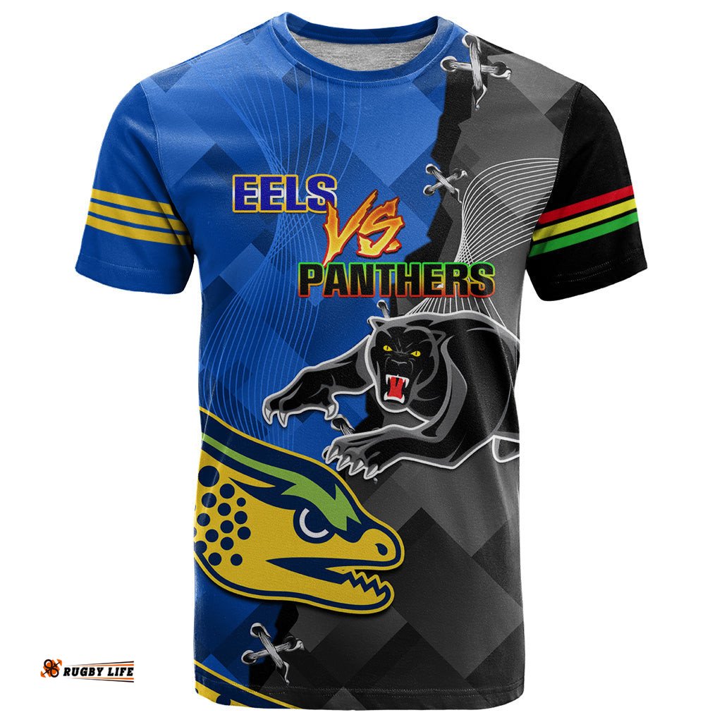 personalised panthers and eels t shirt sporty version