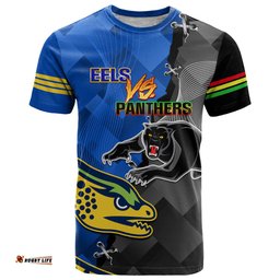 personalised panthers and eels t shirt sporty version