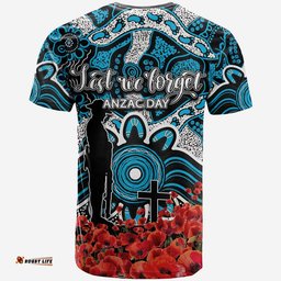 sharks t shirt anzac day poppy flowers with aboriginal