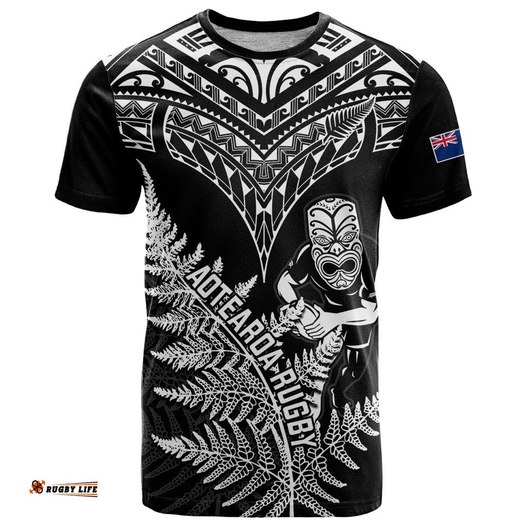 personalised new zealand silver fern rugby t shirt go all black 2023 world cup
