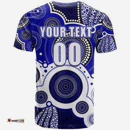 custom personalised and number canterbury bulldogs rugby t shirt aboriginal