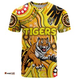 personalised naidoc week 2024 richmond tiger t shirt australian aboriginal hand painting dt02