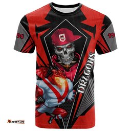 custom personalised dragons rugby t shirt mascot st. george illawarra since 1998 cool skull