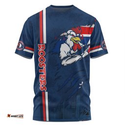 Amazing Aussie Sydney Roosters T-Shirt - Happy Australia Day Flag Scratch Style