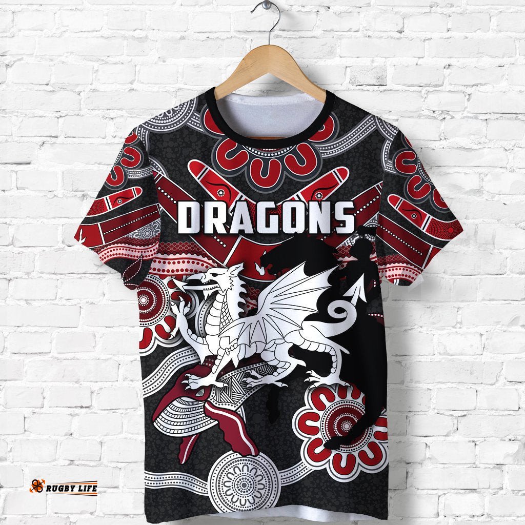 dragons t shirt st george indigenous blackAmazing Aussie