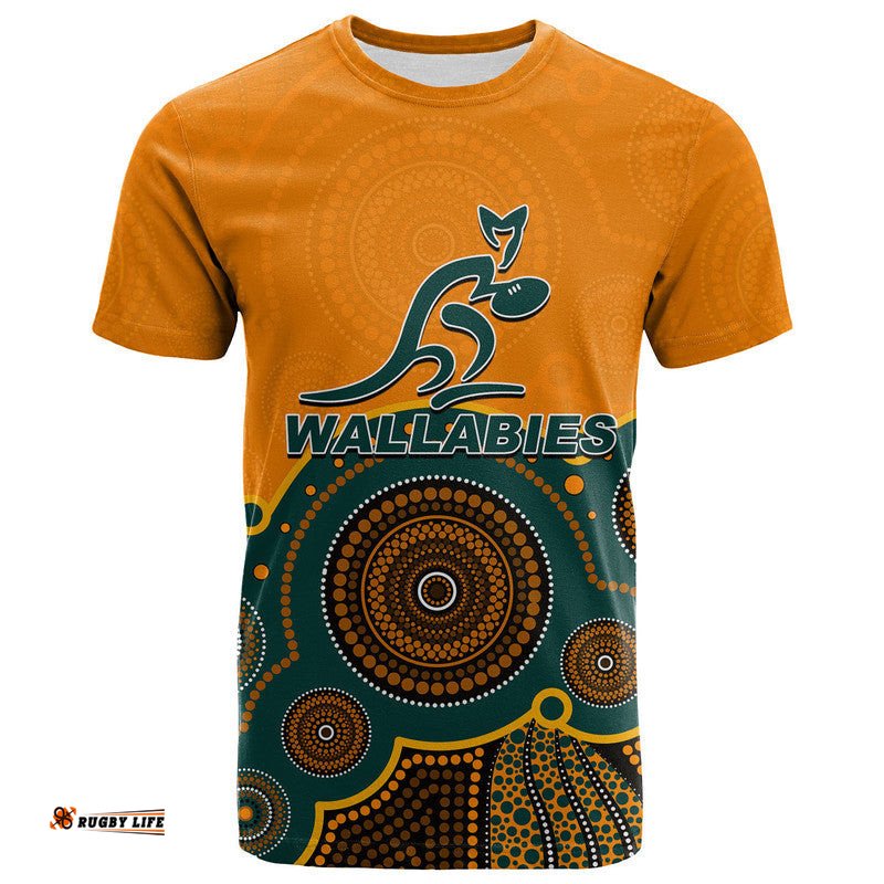 custom personalised and number australia rugby wallabies t shirt aboriginal