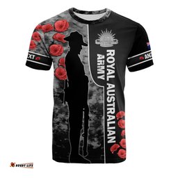 Amazing Aussie Australia T-Shirt - Custom Royal Australian Army Anzac Day Camouflage Style