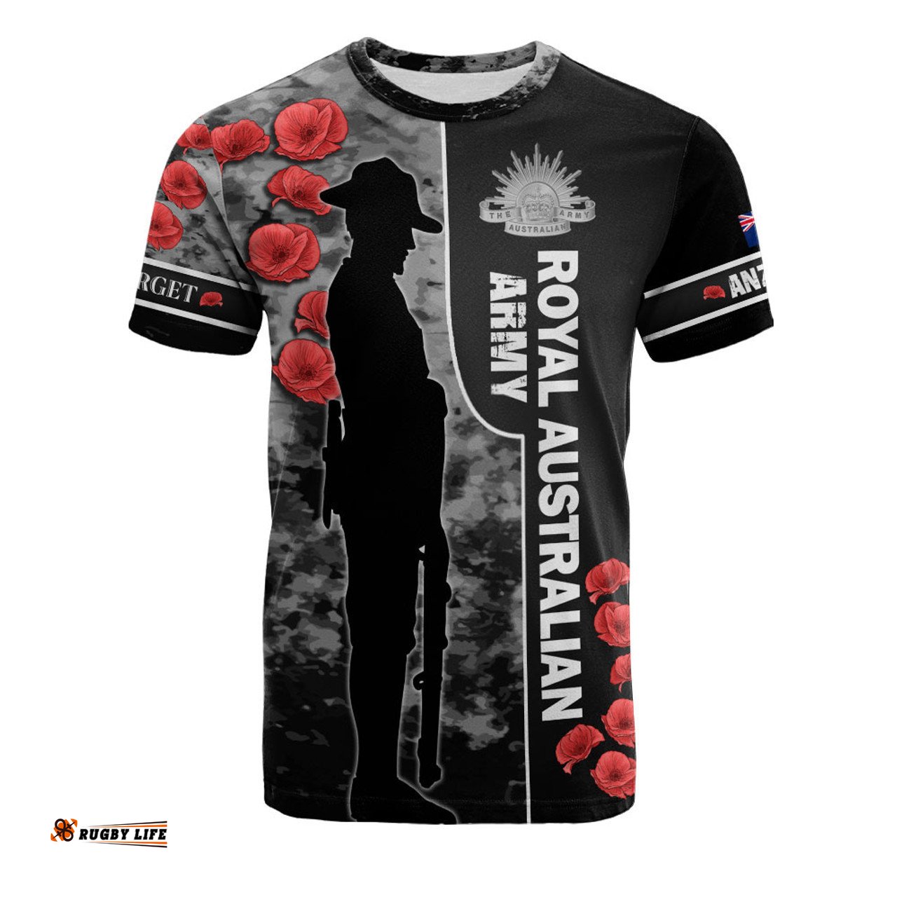 Amazing Aussie Australia T-Shirt - Custom Royal Australian Army Anzac Day Camouflage Style
