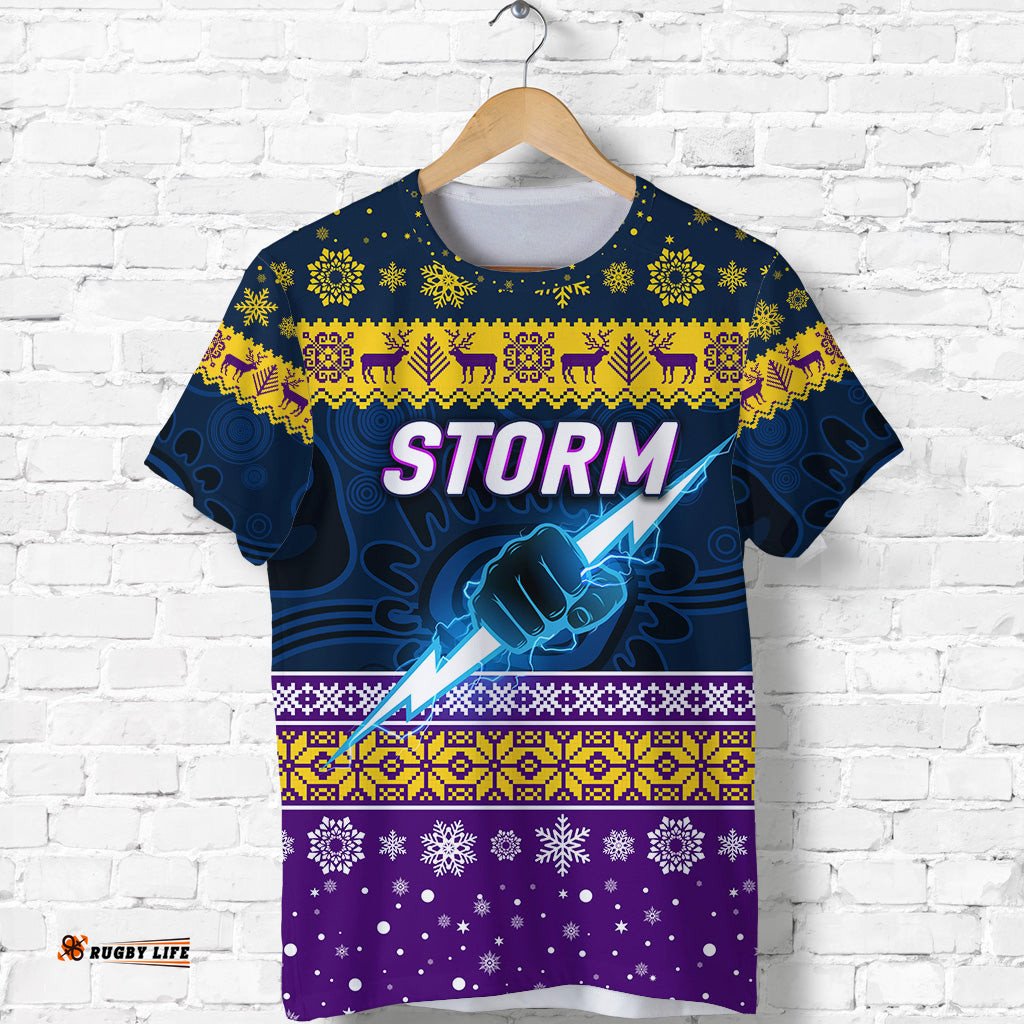 custom personalised melbourne storm t shirt christmas simple style navy