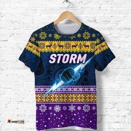 custom personalised melbourne storm t shirt christmas simple style navy