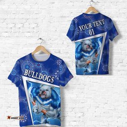 custom personalised canterbury bankstown bulldogs t shirt indigenous limited edition no.1 custom text and number